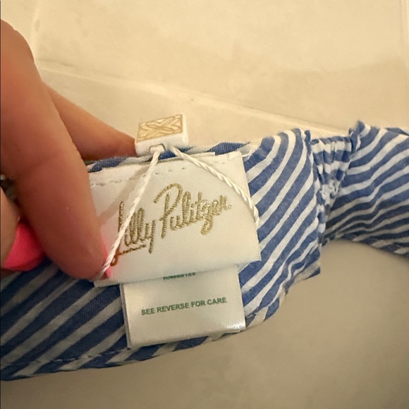 Lilly Pulitzer Gold and Blue Women's Visor - Picture 8 of 9